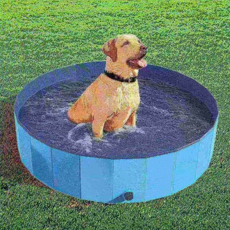 Pet Adobe Foldable Pool for Dogs and Kids, Blue 361746SQQ